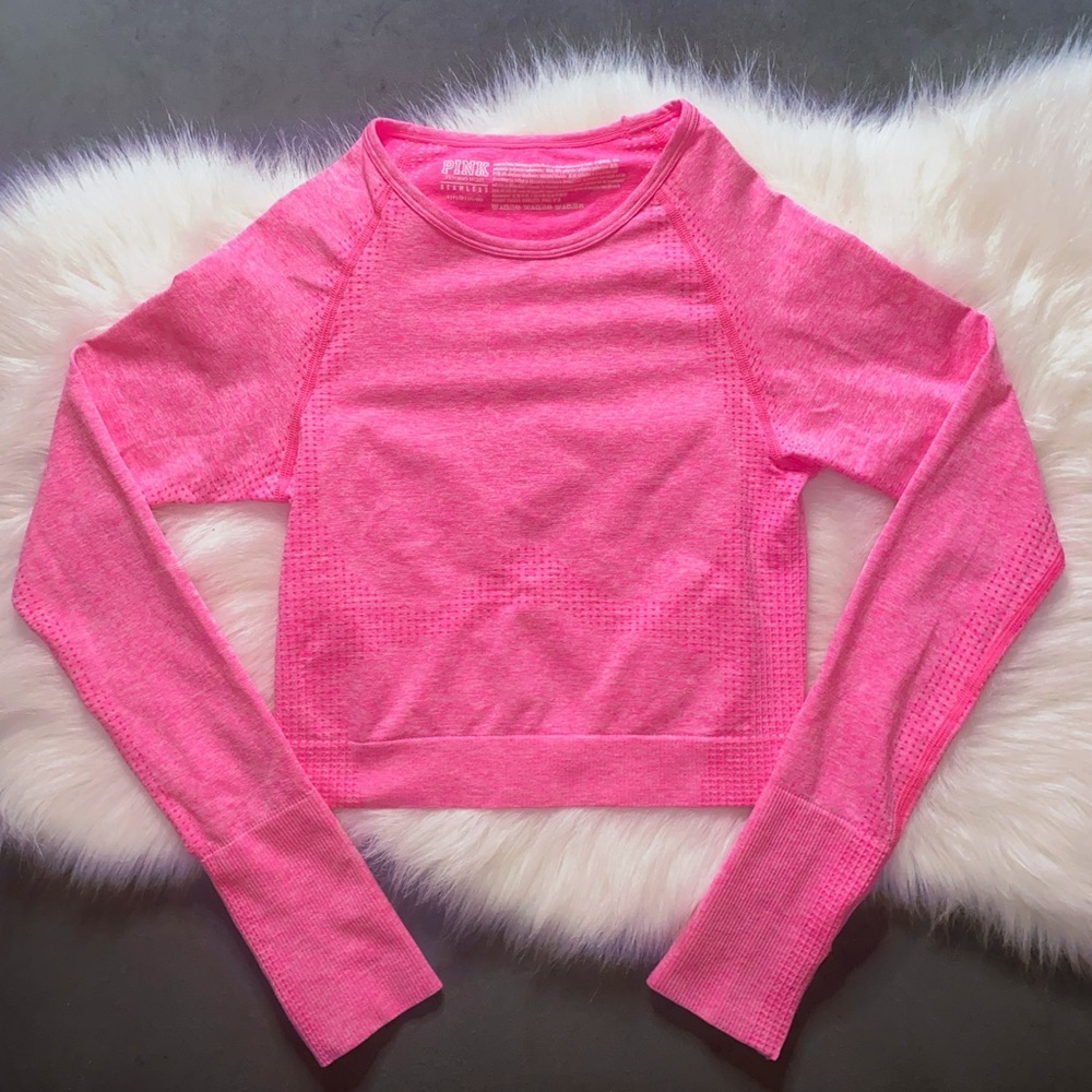 ❌SOLD❌ VS Pink Seamless Crop Top